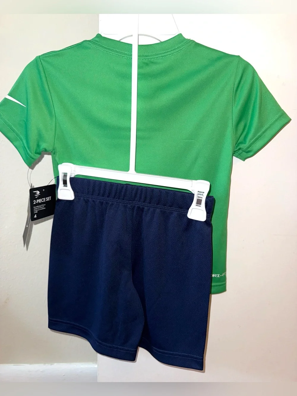 Nike 3Brand by Russel Wilson Boys Woodmark t-shirt and shorts set, sz XS, NWT